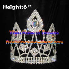 Hot Selling Crystal Queen Crowns With Big AB Diamond