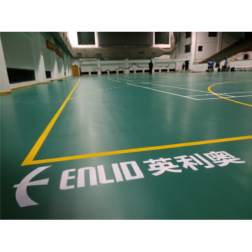 Rubber badminton sports flooring for school