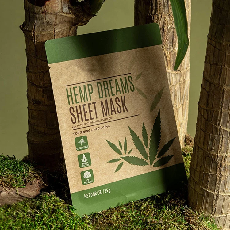 Korean Natural Vegan Formula Hemp Dreams Sheet Mask for Skin Care