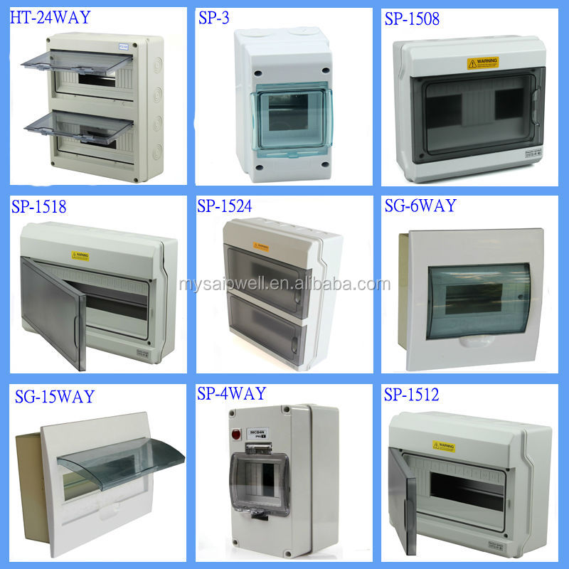 SAIP/SAIPWELL 239*200*80mm 8 way Modular Household Nice ABS Enclosure Electrical Waterproof Power Distribution Box