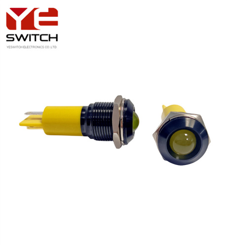 Yeswitch 16 mm indicatore di segnale giallo impermeabile industriale