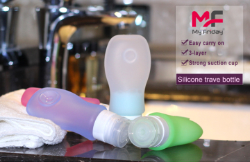Food grade silicone shampoo squeeze travel bottle