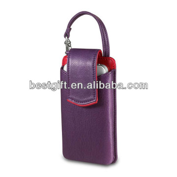 Fashion mobile phone pouch leather smart phone leather pouch