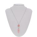 fish's scales hexagonal prism Cherry Quartz Necklace