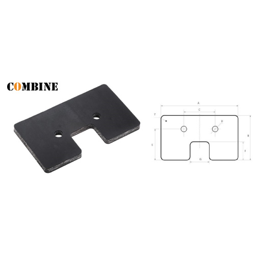 4G1051 combine harvester rubber paddle with chain