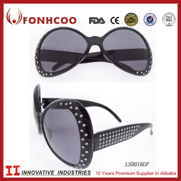 FONHCOO Cheap Price Women Antique Big Frame Diamonds Party Sunglasses
