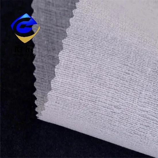 100% Cotton Woven Fusible Adhesive Shirt Interlining Fabric Top Fuse