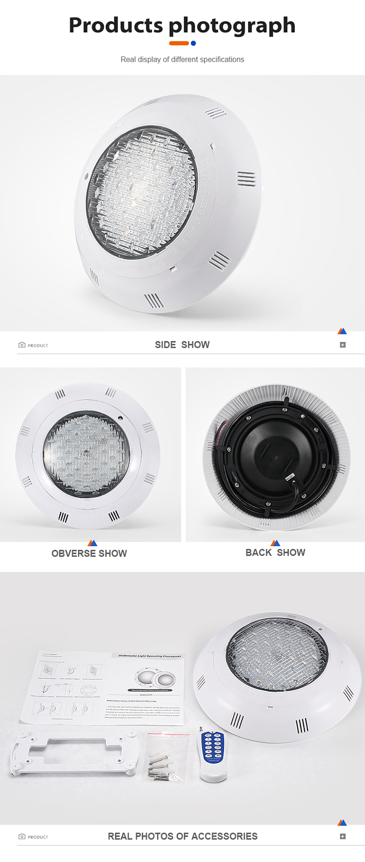 Abs Outdoor Ip68 Rgb Pool Light - Underwater Wall-mounted Rgbw Led ...