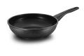 Black Carved Aluminium Die-casting Deep Fry Pan