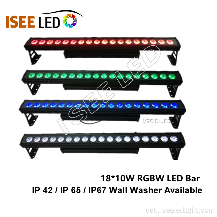 High Power GOLD LED BAR WIBERS 18X10W RGBW