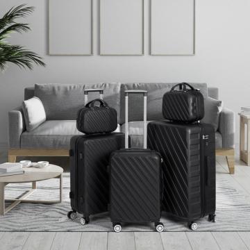 5-częściowe walizki z blokadą TSA z TSA