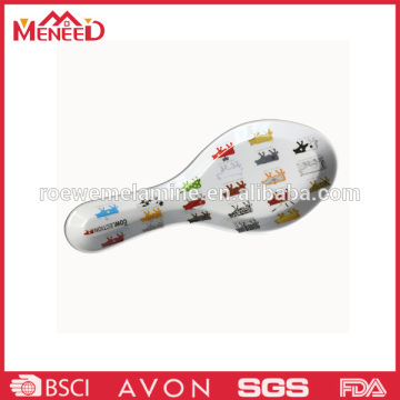 New items recycled melamine porcelain like soup flat spoon