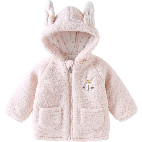 Baby Girl's Fake Fur Coat With Hood Sweet