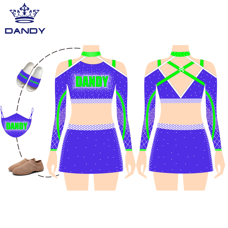 All Star ระเหิด Rhinestone Cheer Uniforms