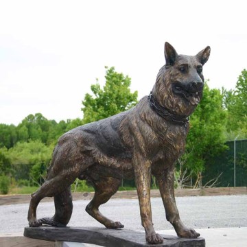 Life size bronze wolfhound sculpture of metal animals