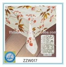 Silver HeatTransfer print and Pearl Printed Embossed PVC Table Cloths