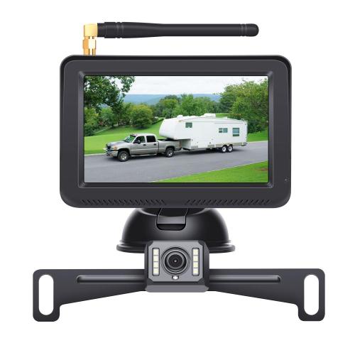 8 led waterproof rearview camera monitor