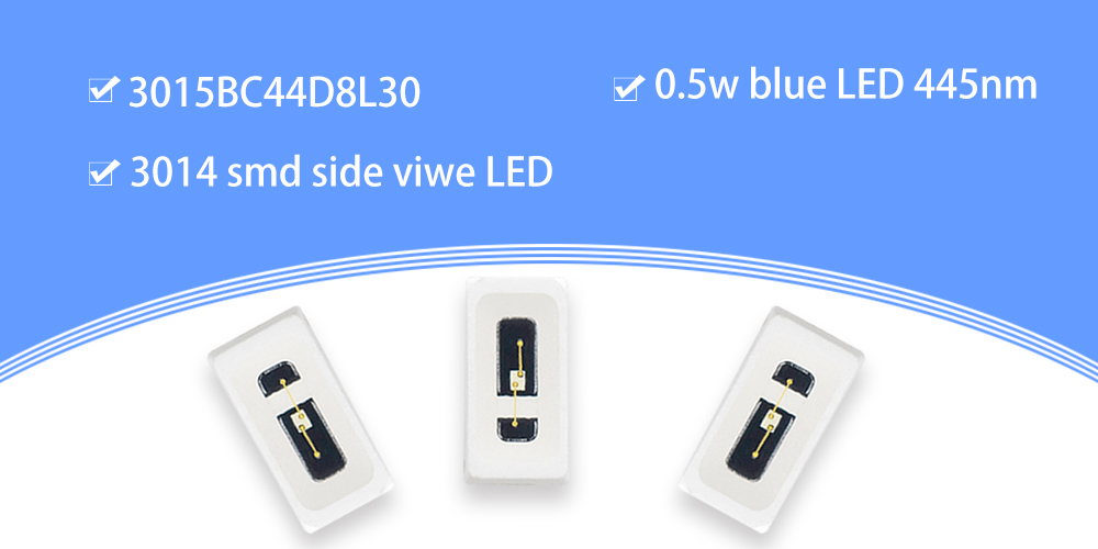 3015BC44D8L30 440nm 450nm Royal Blue LED 3014 Side Emitting LED