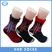 British Style Lady Acrylic Crew Custom Socks with Full Terry