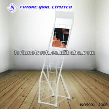 Powder coating 6-Capaties Metal Book Display Stand