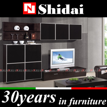 E-44 wood tv wall units designs / living room furniture lcd tv wall units / furniture wall units