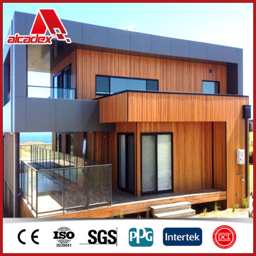 interior wood wall cladding/Wooden Grain aluminium composite panel