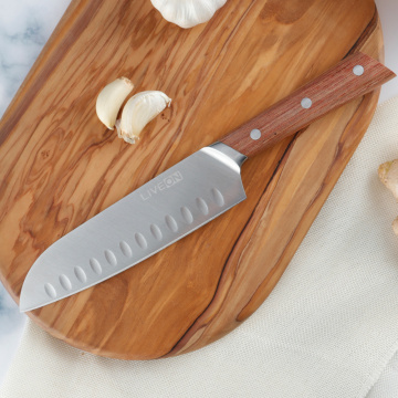 COUTEAU SANTOKU DE HAUTE QUALITÉ DE 7 PO