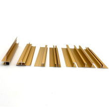 Aluminum Alloy Wall Panel Trimming Strip with Wood Veneer Edge