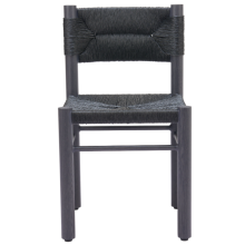 New Arrival: Ash Wood Stackable Paper Rope Woven Black Timber Dining Chair for Wedding Events