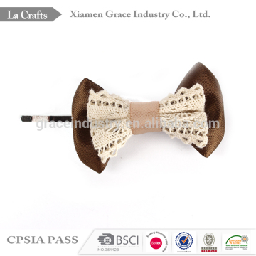 Korean cute bow hair barrettes wholesale with barrette making supplies