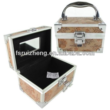 Portable Jacquard pvc jewelry box RZ-LJE012