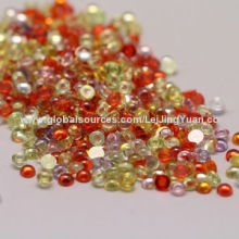 CZ Stone Round Cabochon Flat Bottom CZ Bead