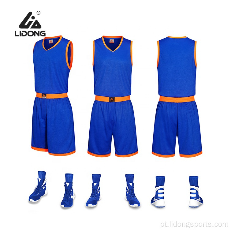 Novo design de uniforme de basquete de design camisa de basquete