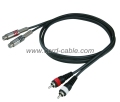 DR seri Dual 3.5mm Mono soket RCA kabel