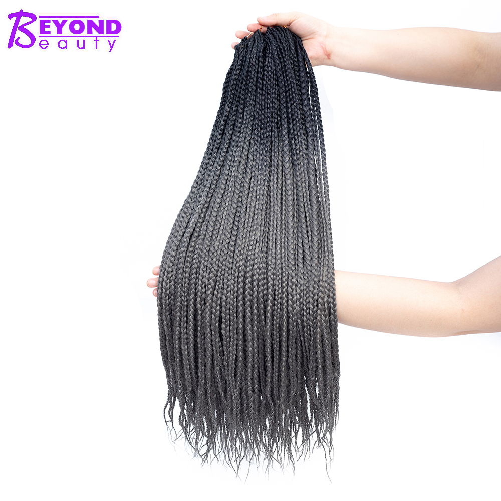 Box Braids Crochet Hair Small Synthetic Hair Extensions Dreadlocks 24 strands/pack Twist Crochet Braids Braiding Hair Long