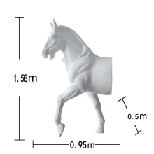 Factory custom resin fiberglass half horse body statue