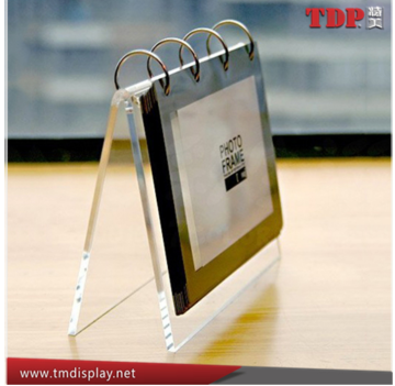clear transparent acrylic lucite plexiglass Inverted V plastic calendar stand calendar stand plastic desk calendar holder