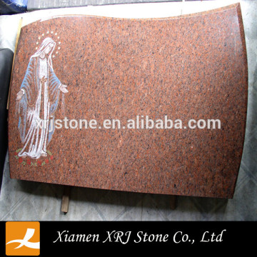 Red Granite Tombstone Book Shape Tombstone