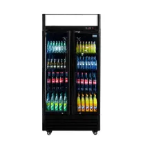 630L Double Door Beverage Display Cooler for Pepsi and Cola
