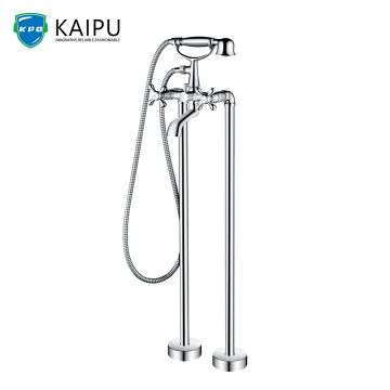 Freestanding bath taps with shower