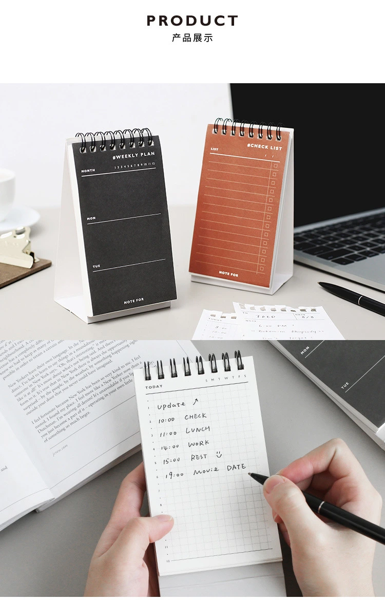 Standing Paper Notes Pad for Planning Record