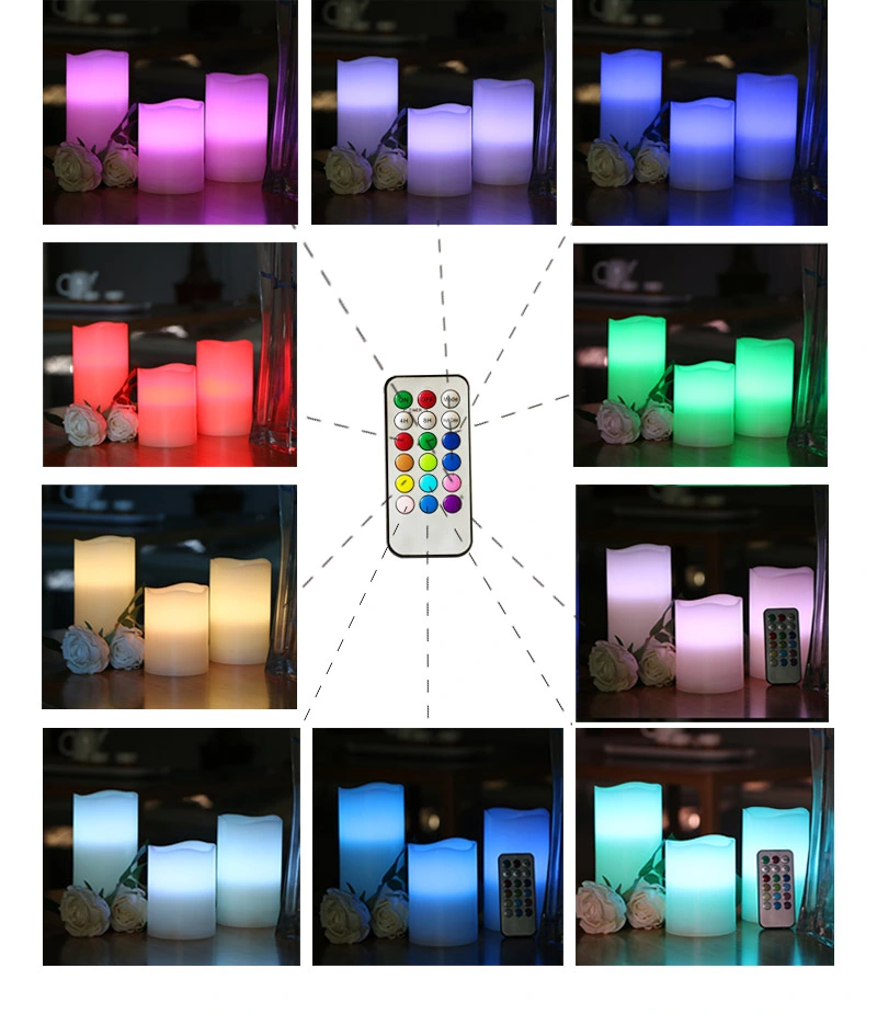 18-Key Remote Control Color Changing LED Candles