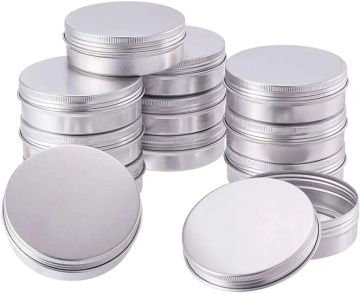100ml empty round Aluminum cosmetic containers