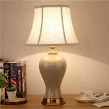 Ceramic Table Lamp - Rustic Gold for Home Decor