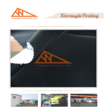 Black flocked mesh fabric for messenger bags