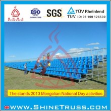 Gymnasium retractable bleacher grandstand seating system