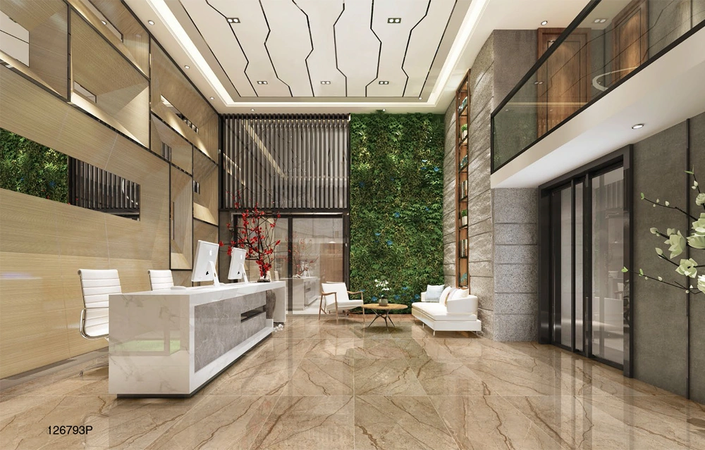 600X600mm Homogenous Supermarket Home Decorative Marble Look Bathroom Floor Tile Designs