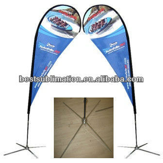 Hot selling custom cheap outdoor advertising flying beach pole teardrop flag