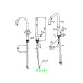 Brass Tap Pull out Spray Kitchen Faucet