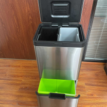Stainless Steel Large Trash Can with Odor Control System